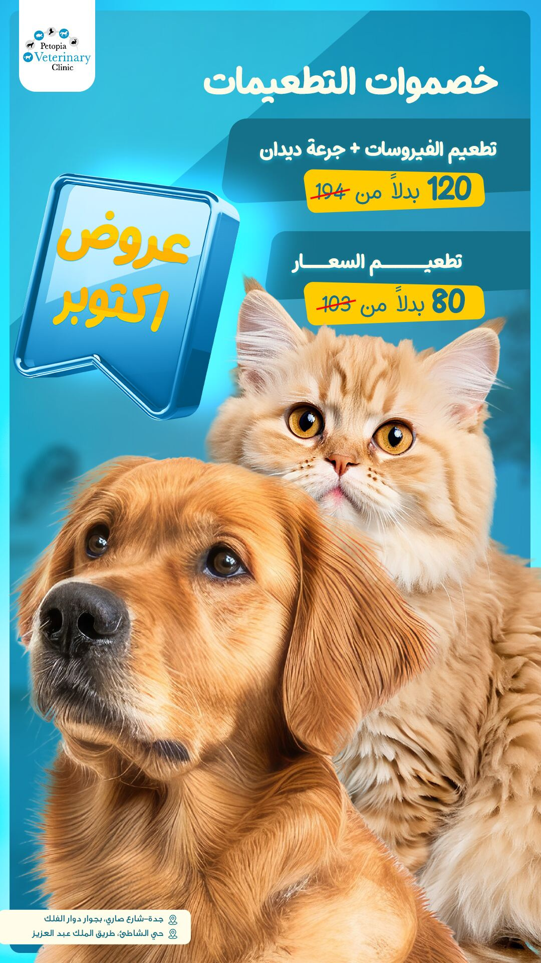 تصاميم احترافية لعيادة Petopia البيطرية - تصميم 3