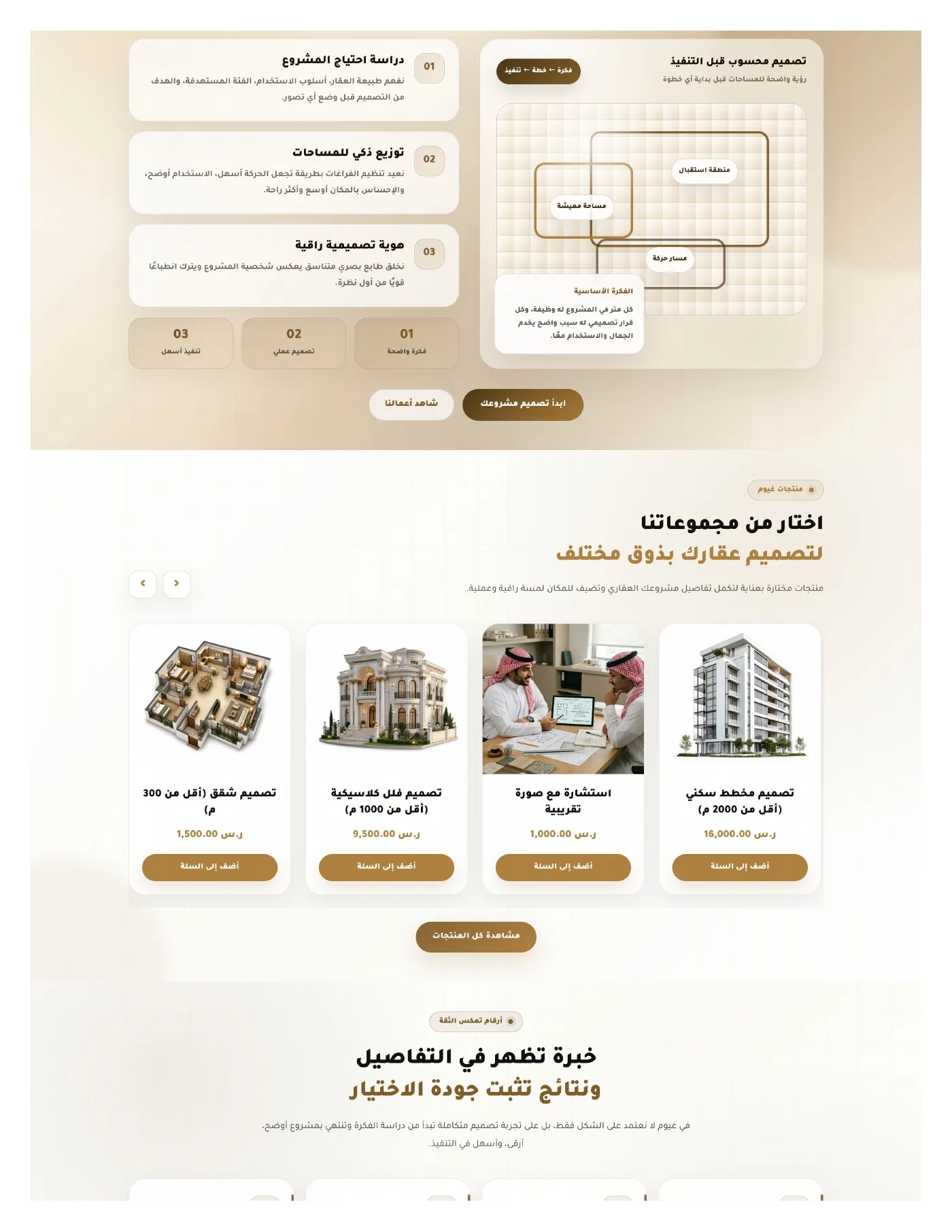 موقع ووردبريس غيوم للتصميم العقاري - تصميم 2