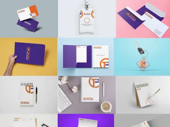 هوية بصرية تصميم بروفايل شركة تترا للمشتريات